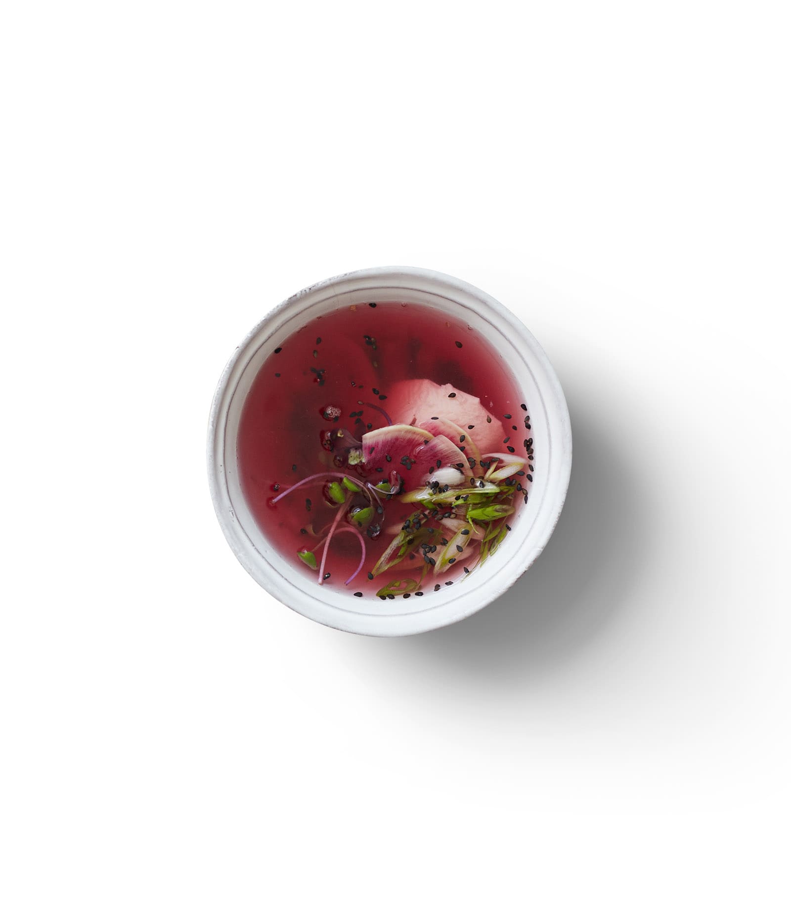 Mockup watermelon radish soup top Mockup Watermelon Radish Soup Top